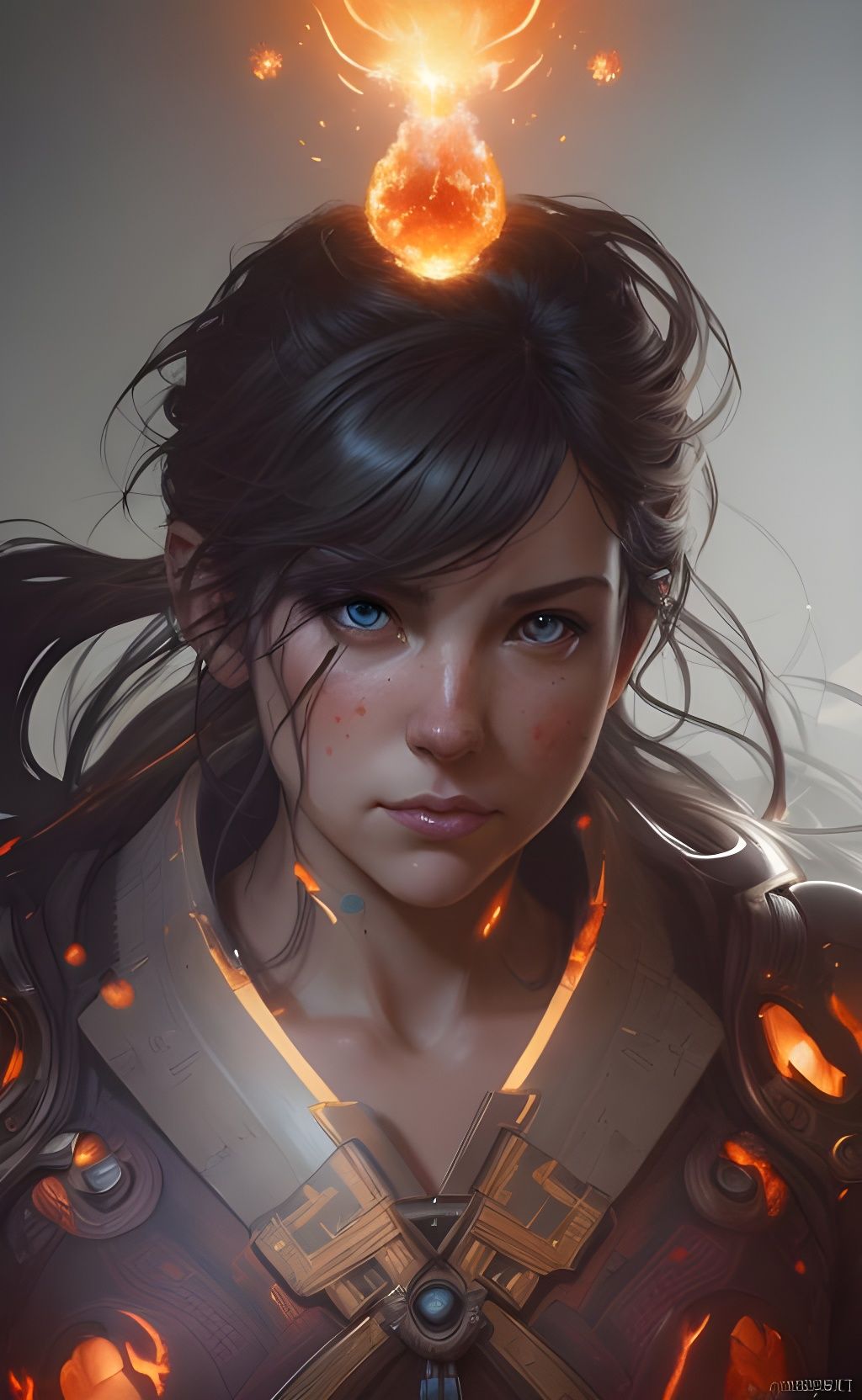 Fiery Portrait Concept Art in 8K Resolution