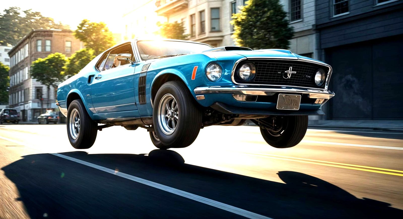 Ford Mustang Boss 302 Jumps San Francisco Hill