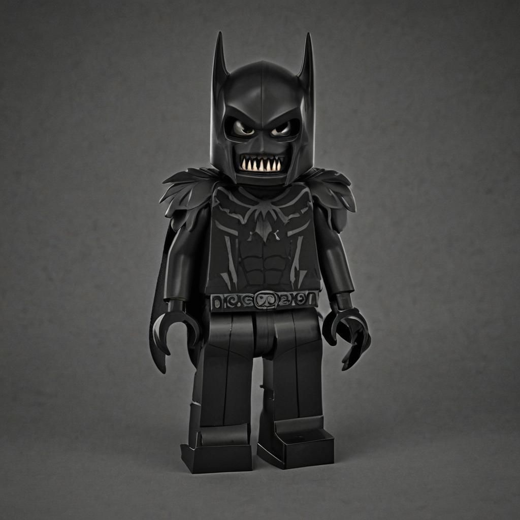 Grimdark Scene Rendered in LEGO Style