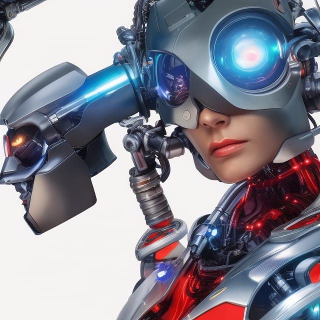 Cybernetic Superhuman: Detailed Technical Drawing