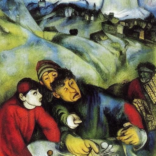 Olympus in Rain: A Blend of Baroque and Surrealism