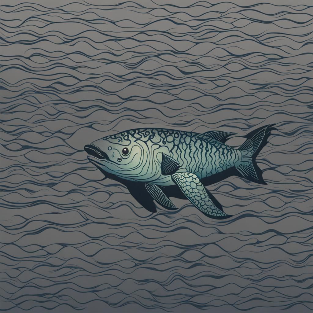 Abyssal Depths: A Dark Underwater Scene