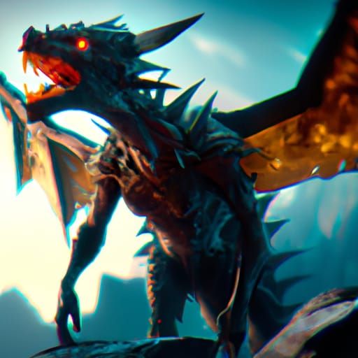 Detailed Matte Painting of Toothless in 8k