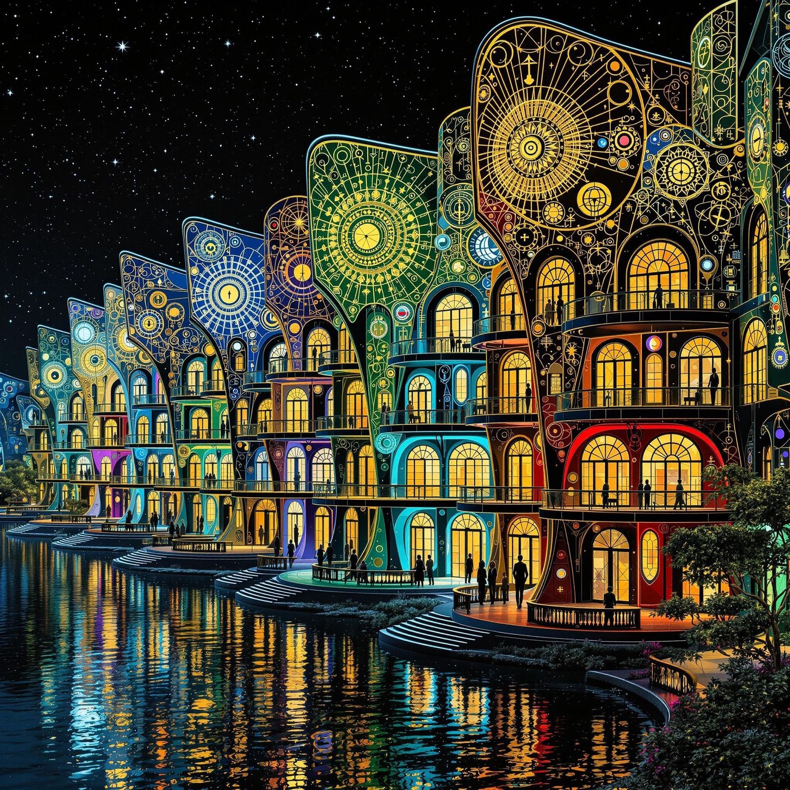 Gustav Klimt-Inspired Futuristic Bayside Apartments