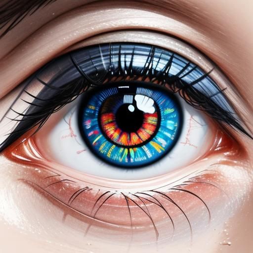 Detailed Manga Eye Illustration in Anime Style