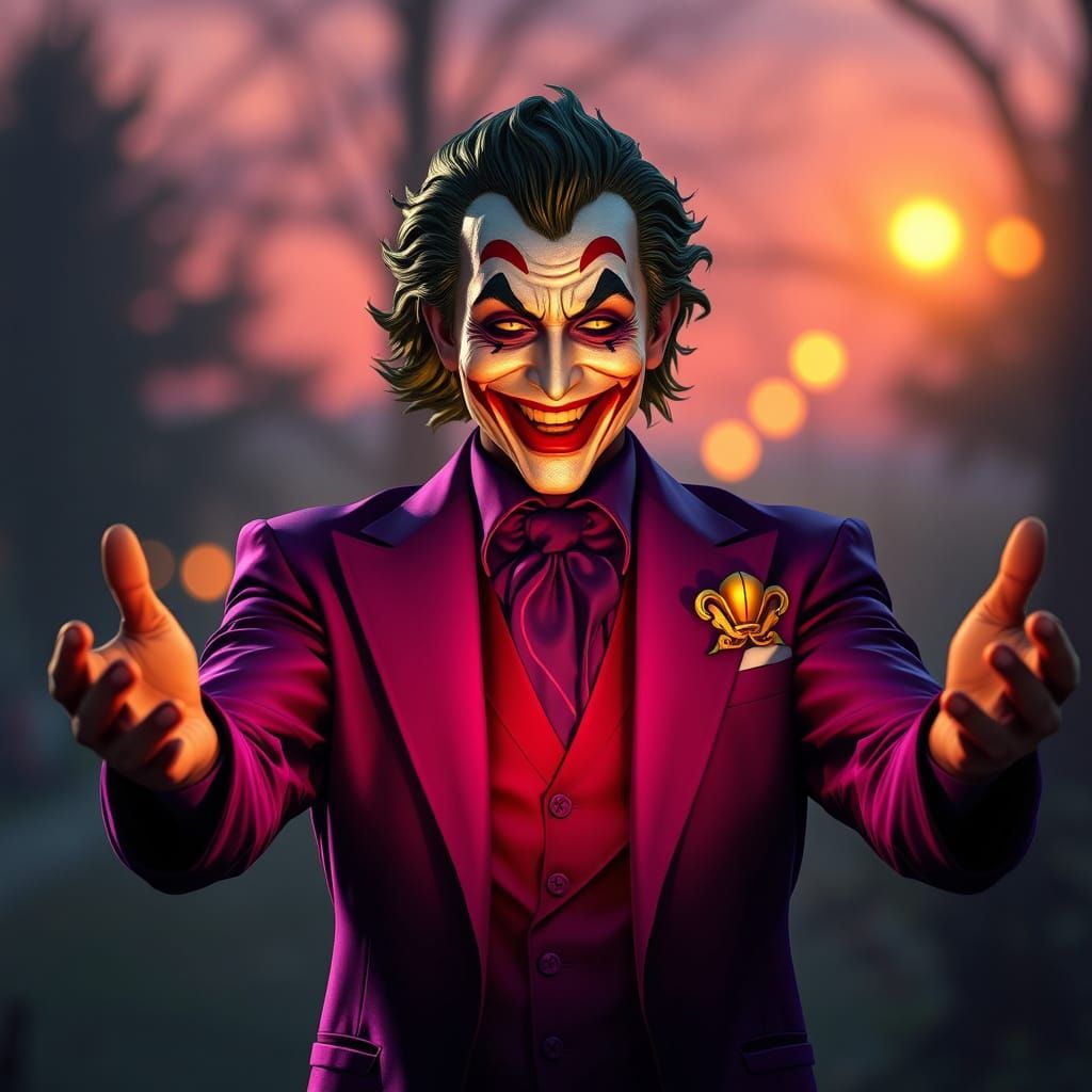 Joker's Embrace: A Heartfelt Digital Portrait