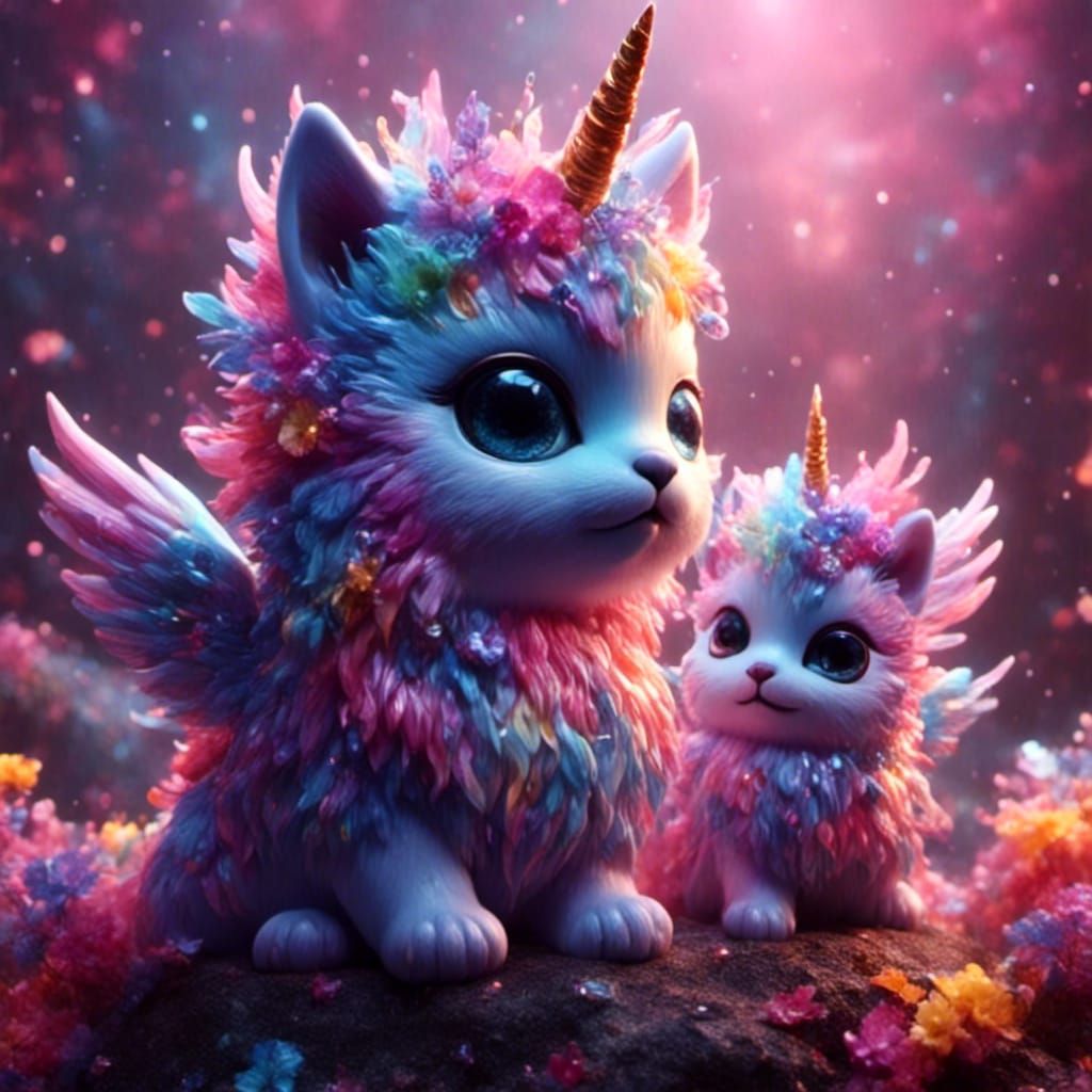 Return after being banned for using song lyrics to make images. So here are some fluffy unicorn kittens that can't break...