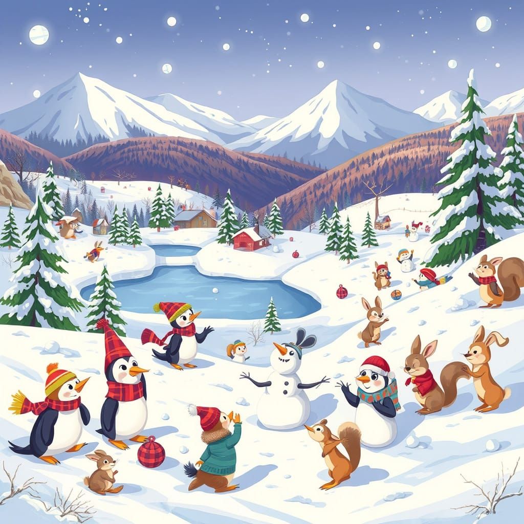 Whimsical Winter Wonderland in the Mountains