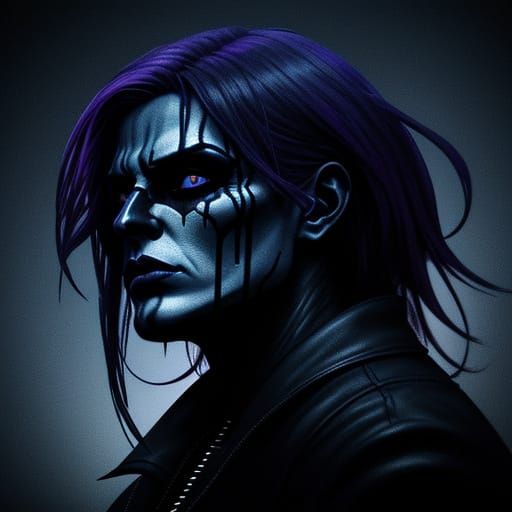 Glitch Skeletal Head in Shadows: Dark Digital Art