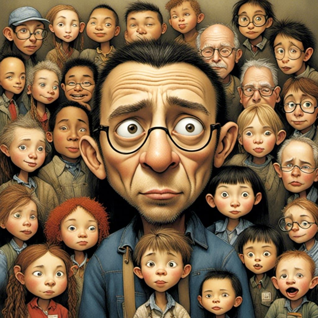 Students at a Carnival: National Geographic Illustration