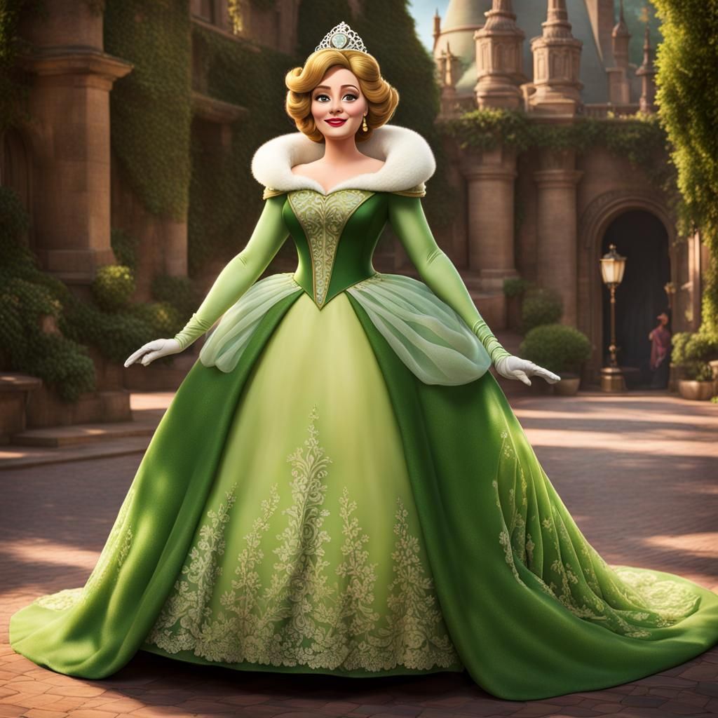 Adele as Disney's Tiana in Hyperrealistic Style