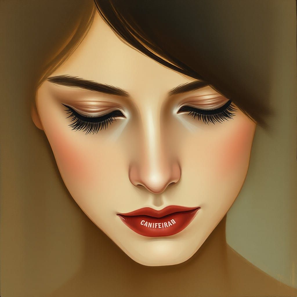 A Woman's Contemplative Portrait with Soft, Earthy Hues