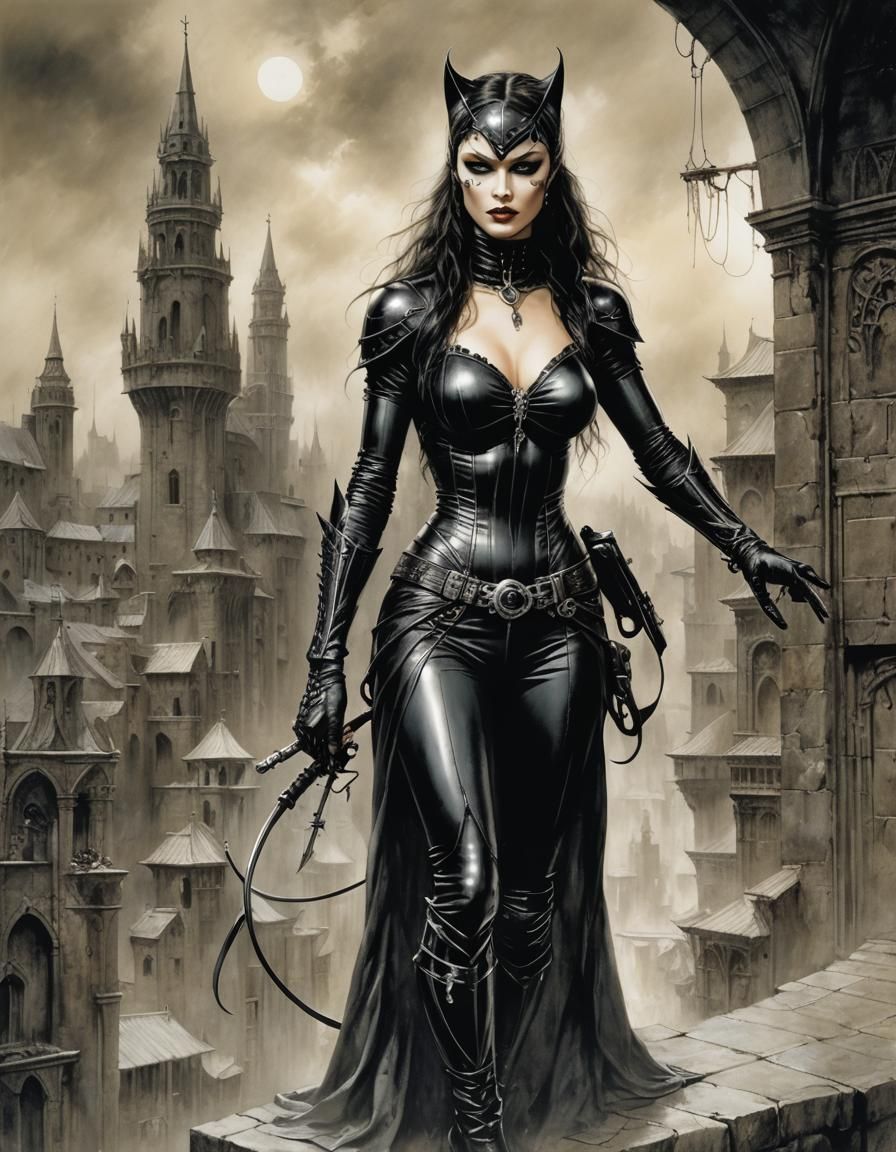 16th Century Catwoman Maiden in Fantasy Style