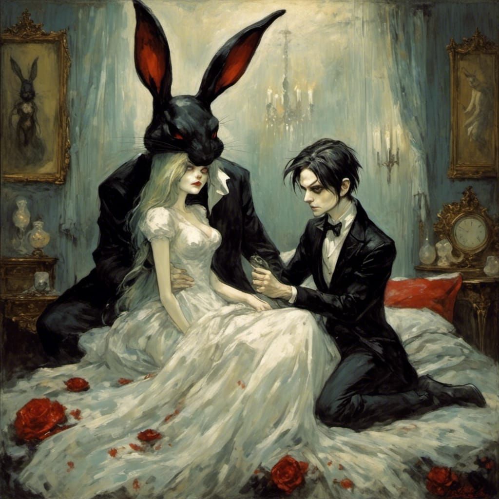 Cynical Psychopath Rabbit Enters Vampire Bedroom