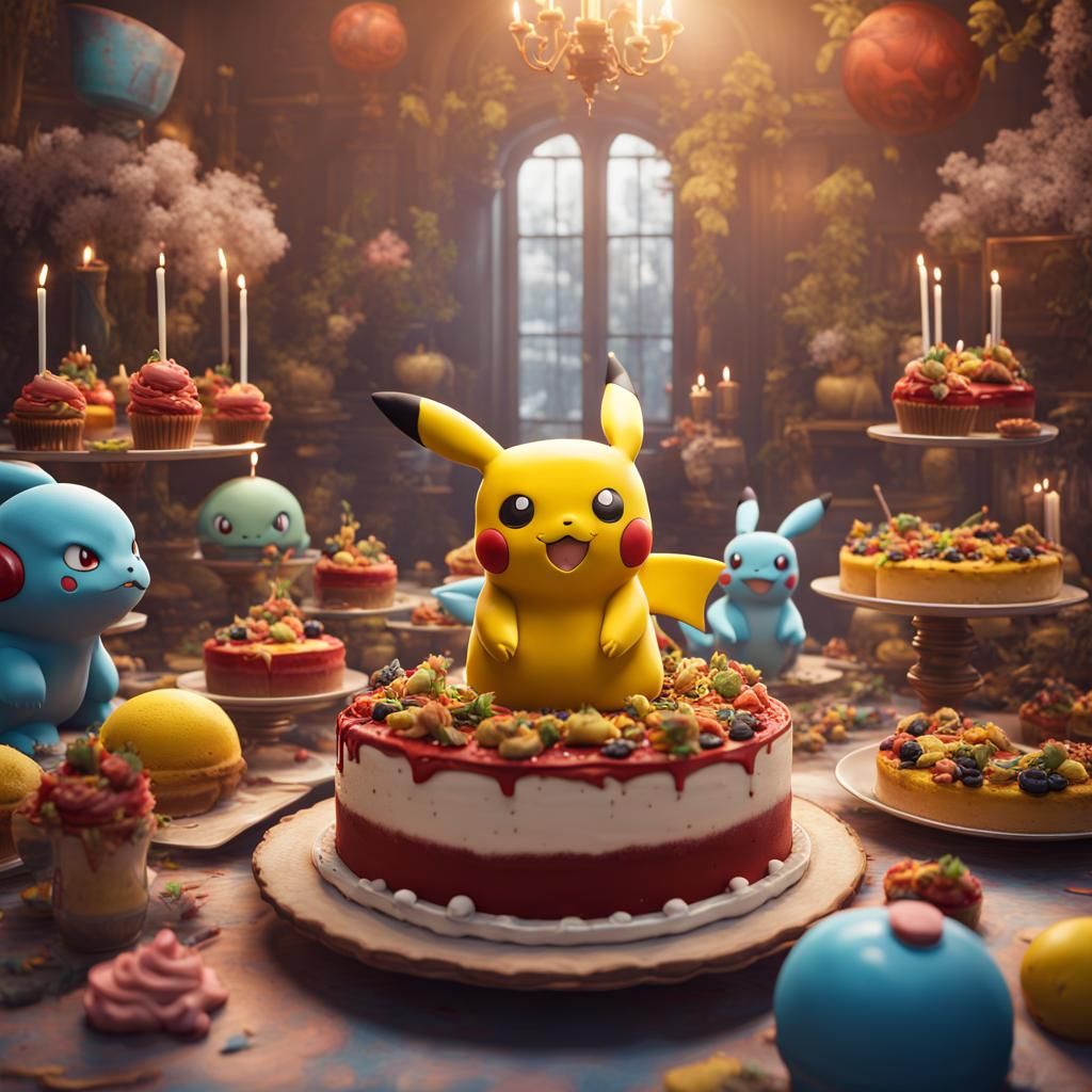 Pokemon Birthday Cake: Fantasy Concept Art
