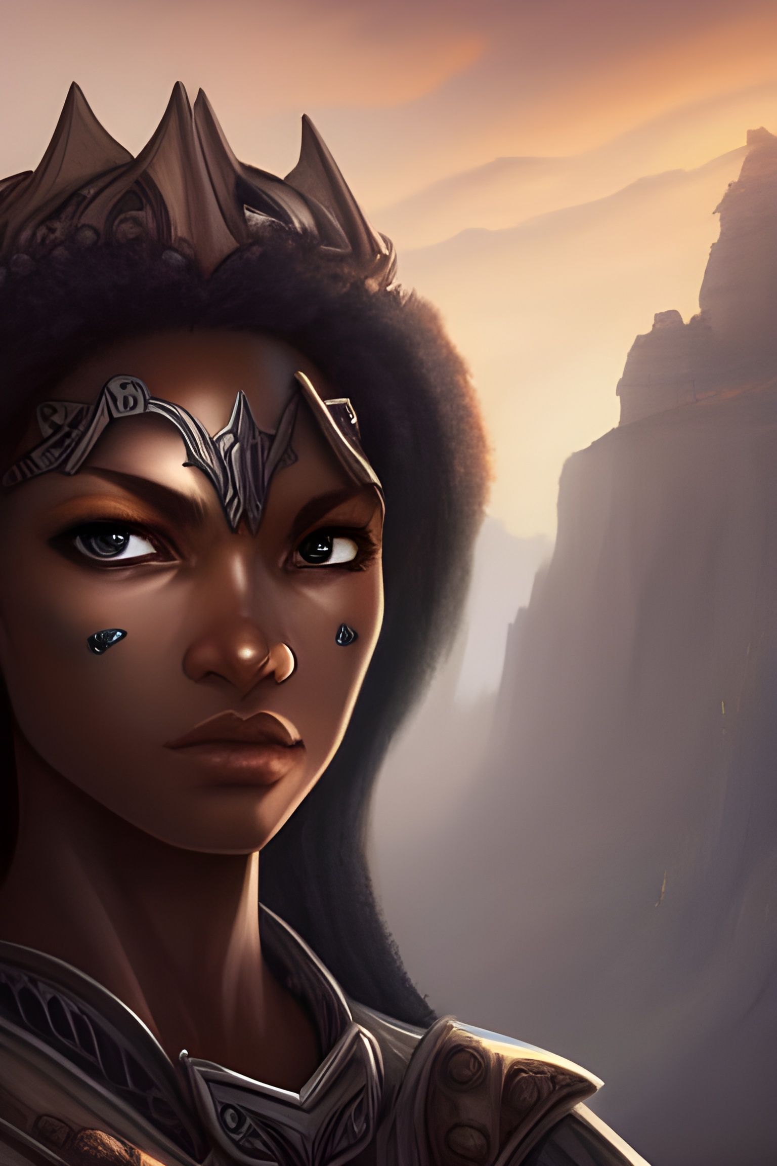 Photorealistic D&D Paladin in Canyon Landscape