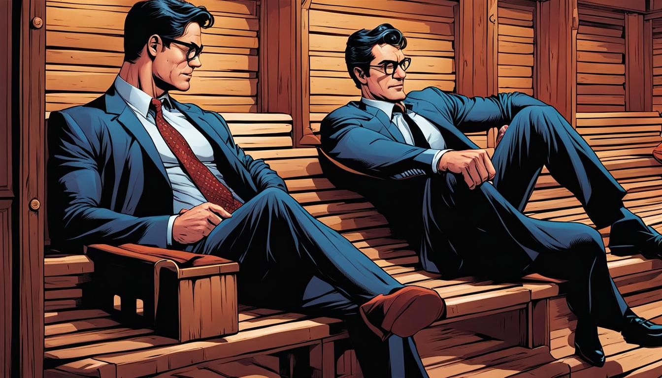 Clark Kent and Bruce Wayne in Turkish Sauna