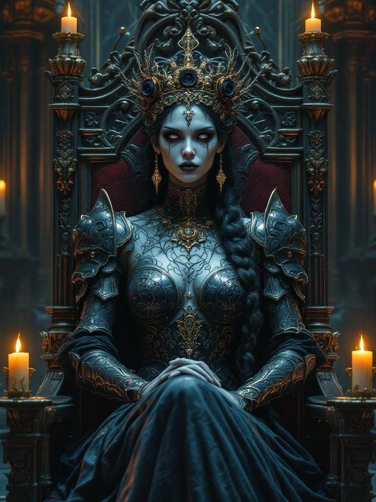 Dark Gothic Fantasy Portrait of a Queen