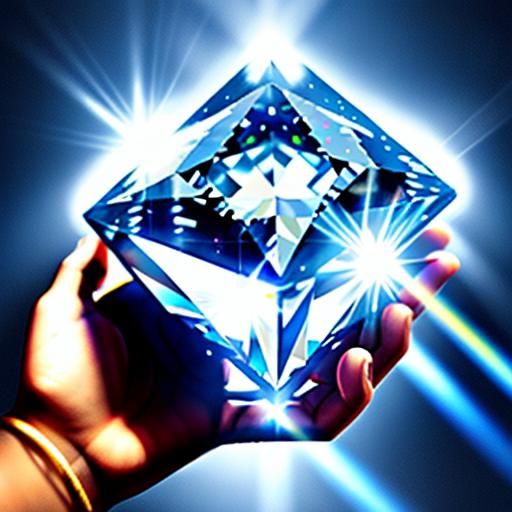 Light Refracting Through Cubic Zirconia Gem