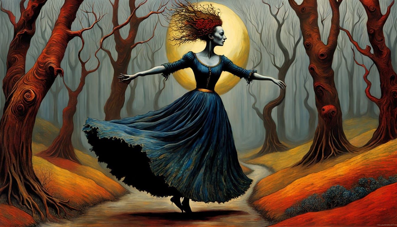 Vibrant, Dreamlike Biomorph in Metallic Hues