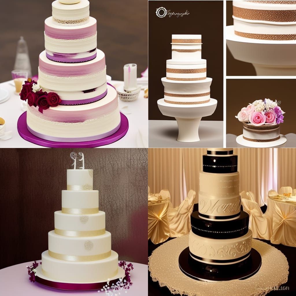 Elegant Wedding Cake with Detailed Decorations