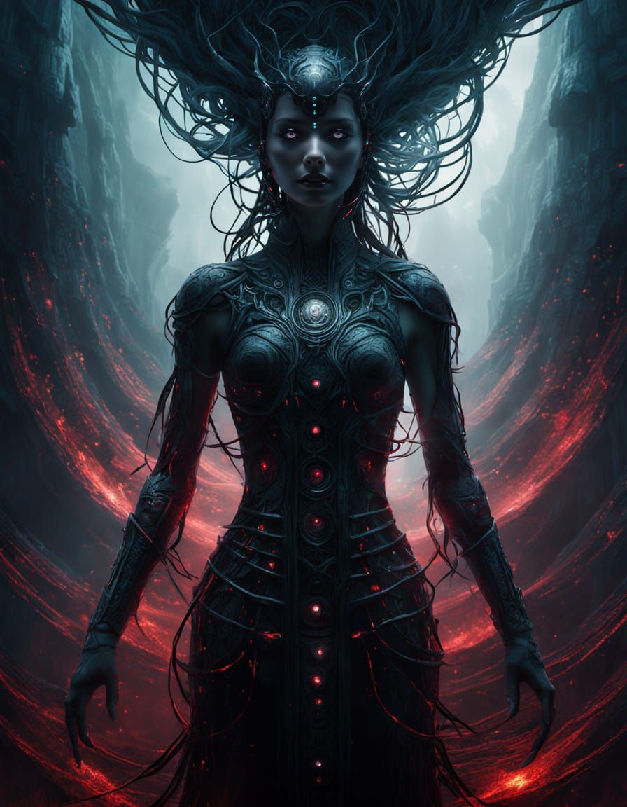 Mystical AI Goddess Emerges from Digital Abyss