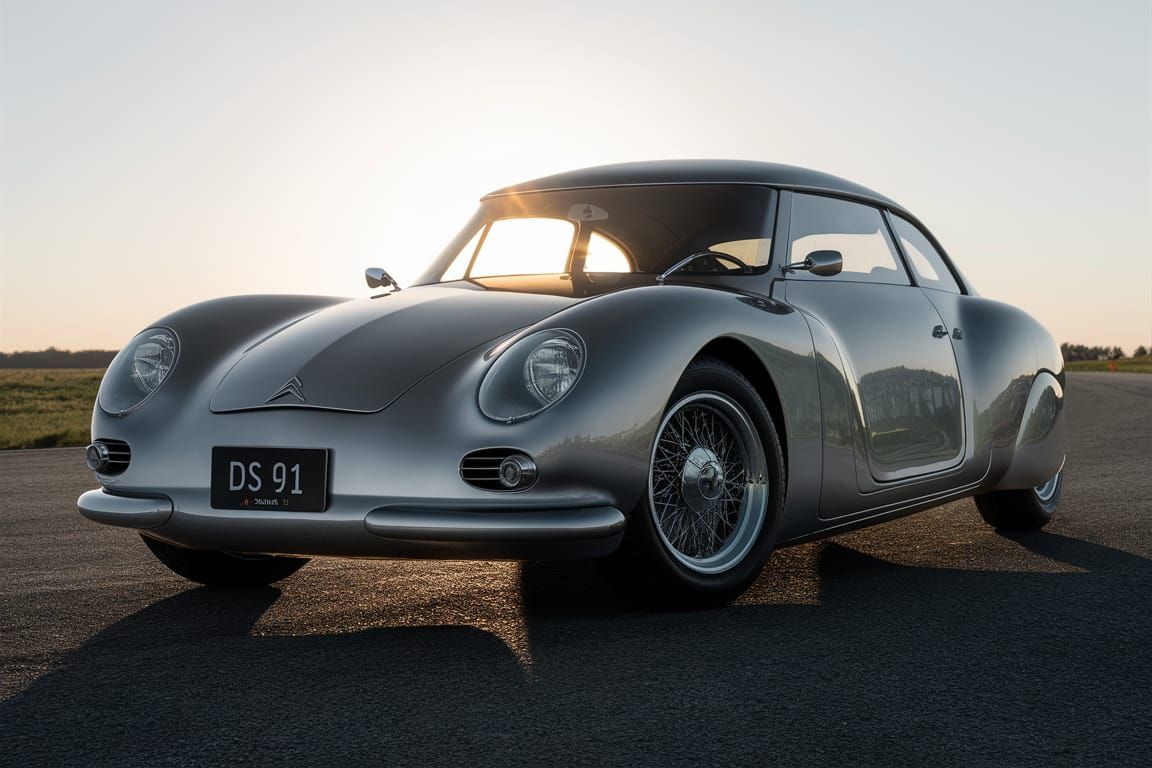 Futuristic Car: Citroën DS and Porsche 911 Fusion