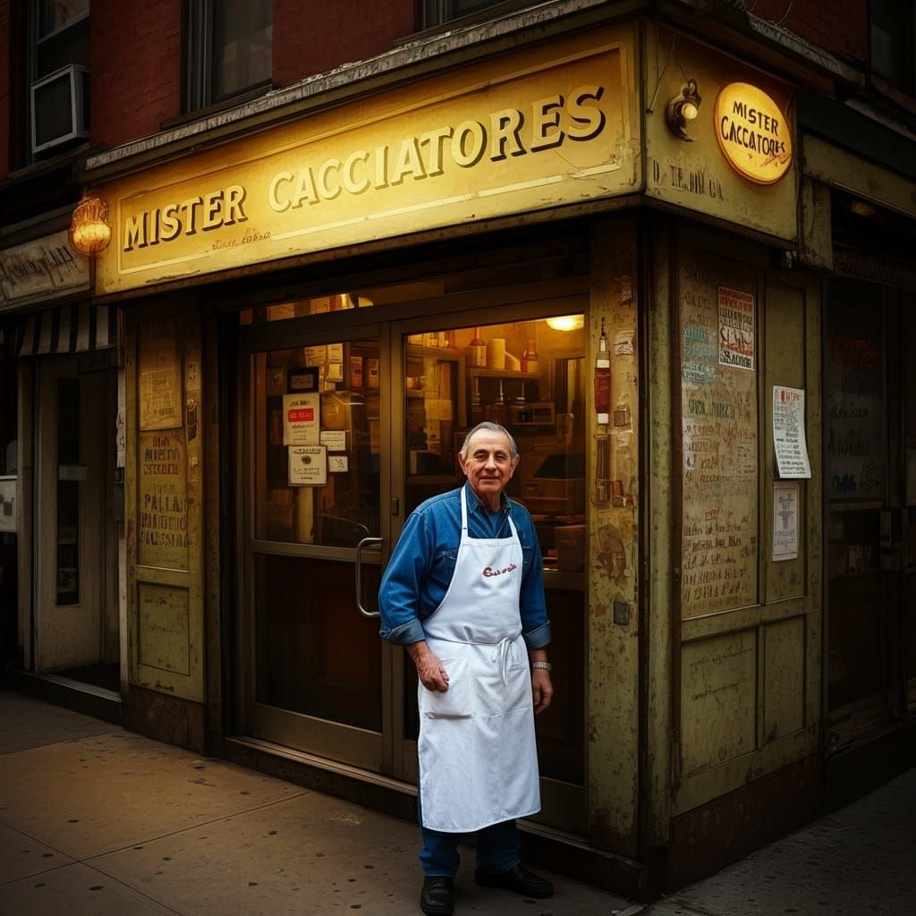 Cafe Owner on Sullivan Street: Nostalgic Realism