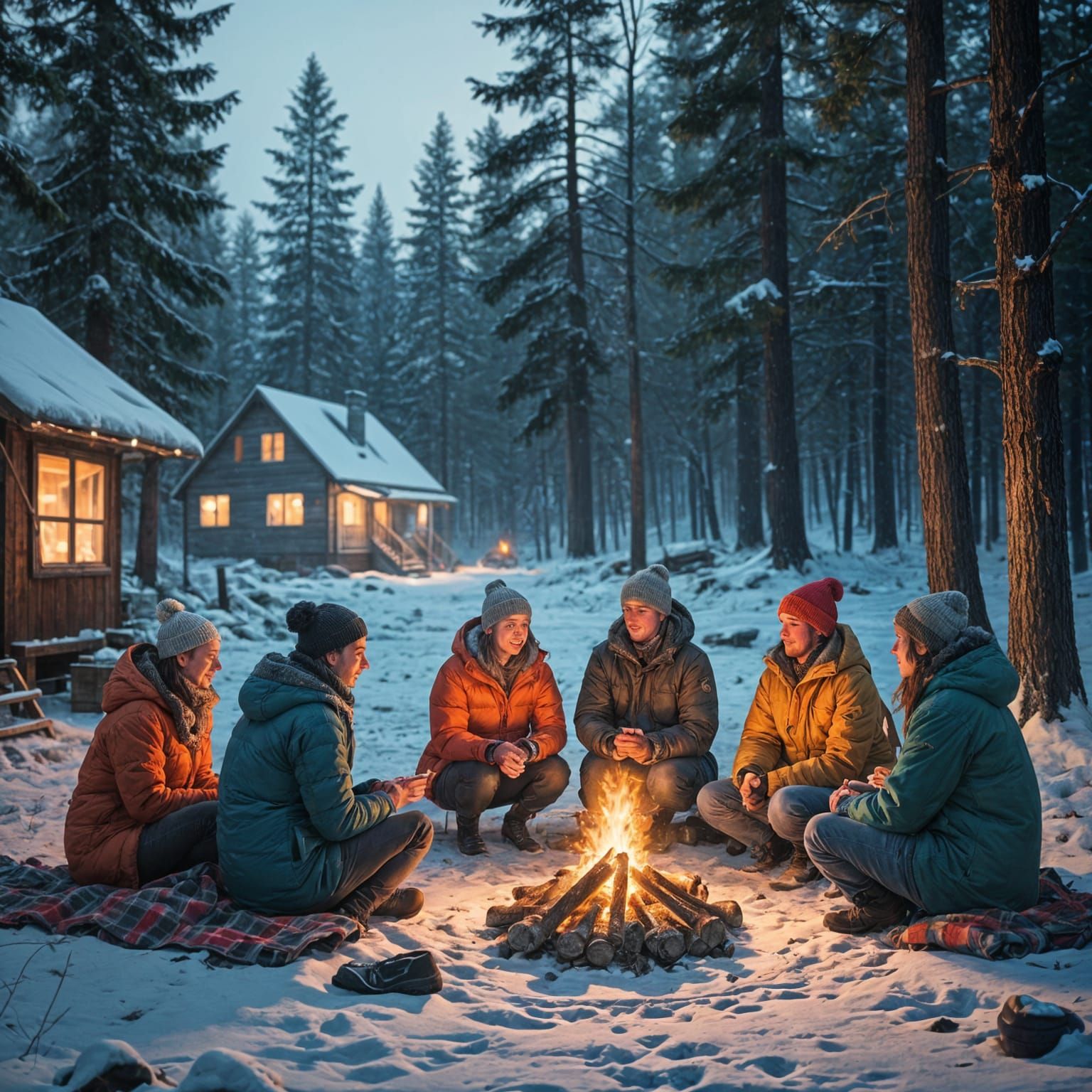 Winter Wonderland Picnic in Joyful Campsite