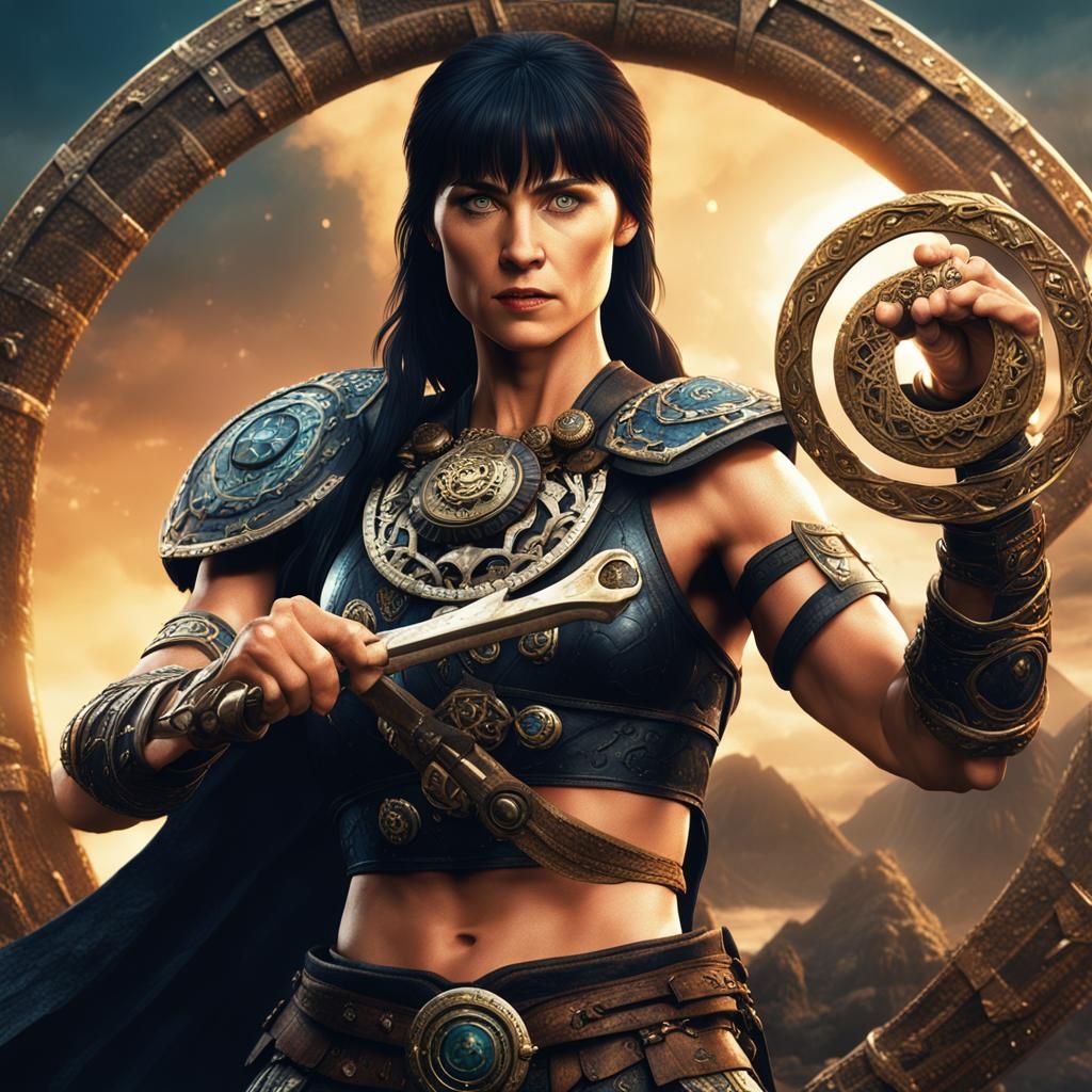 Xena the Warrior Princess Art, Detailed Matte Painting