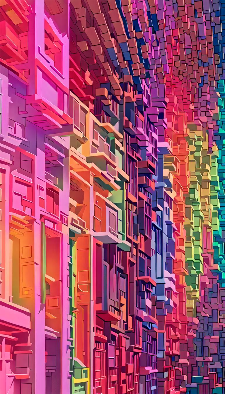 Psychedelic 3D Self-Perception in Maximalist Poster Art