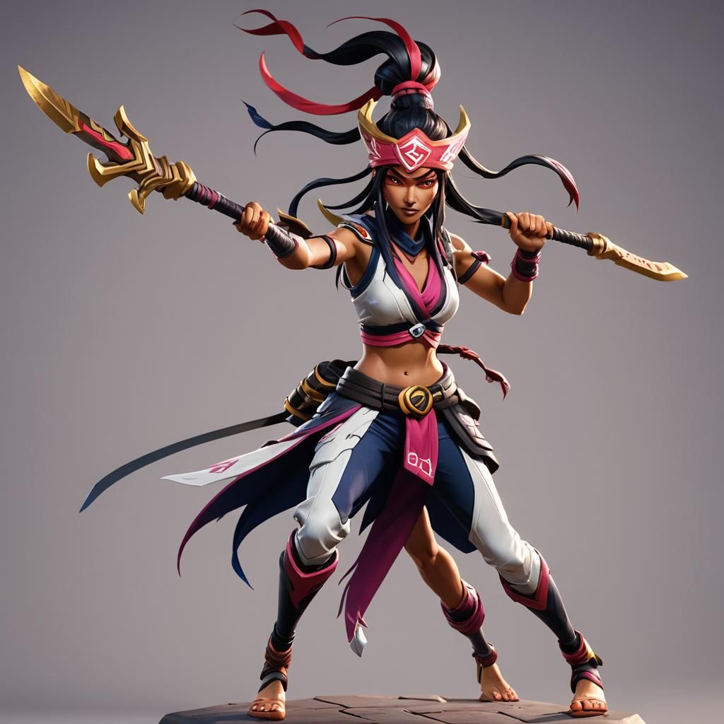 Akali from League of Legends in 3D
