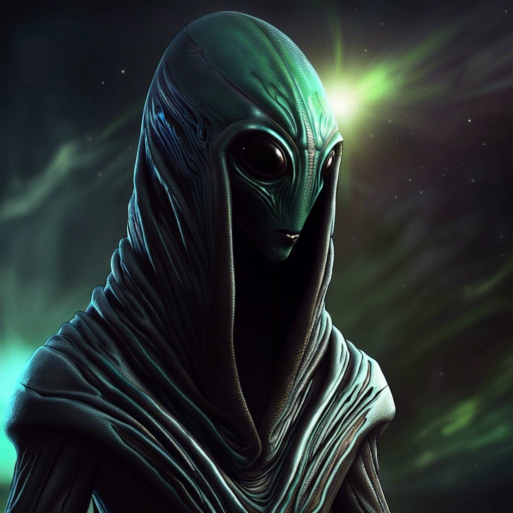 Mysterious Hooded Alien Creature