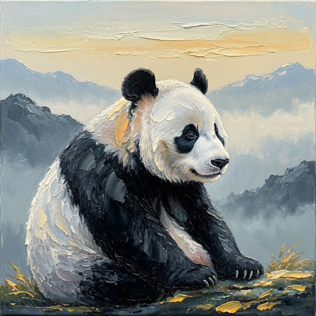 Painting of a panda