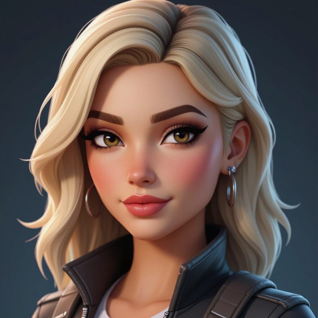 Fortnite Character Concept Art: Blonde to Black Hair