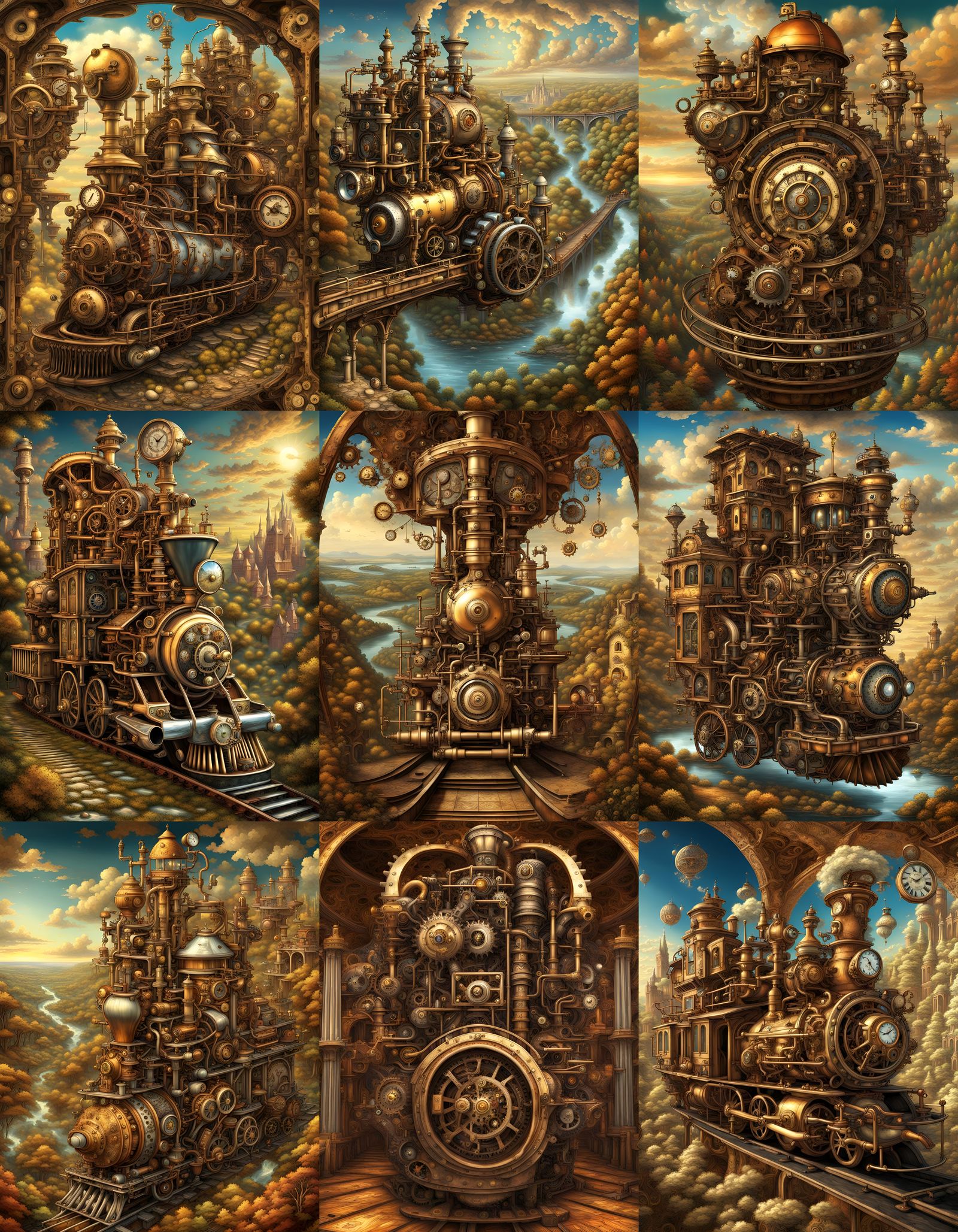 Steampunk Time Machine with Fractal Design