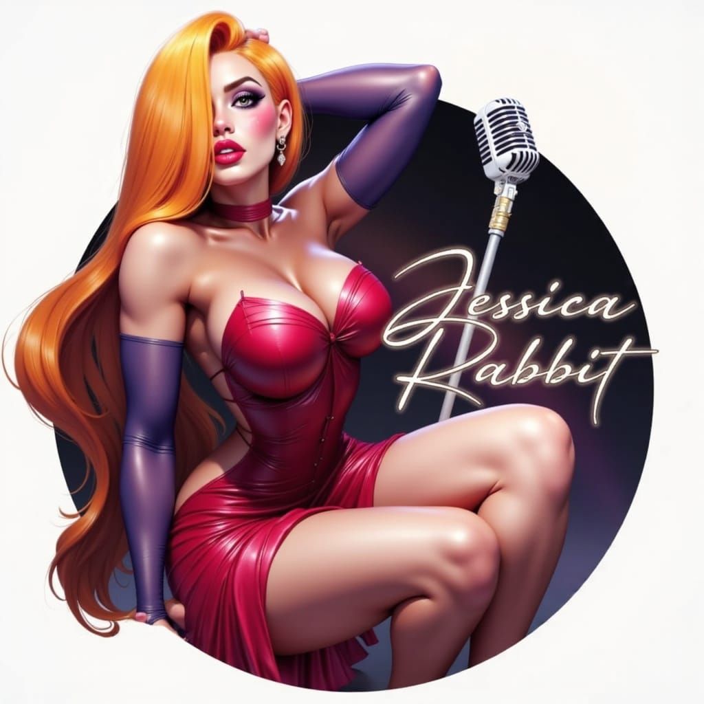 Jessica Rabbit Poses in Glamorous Cinematography