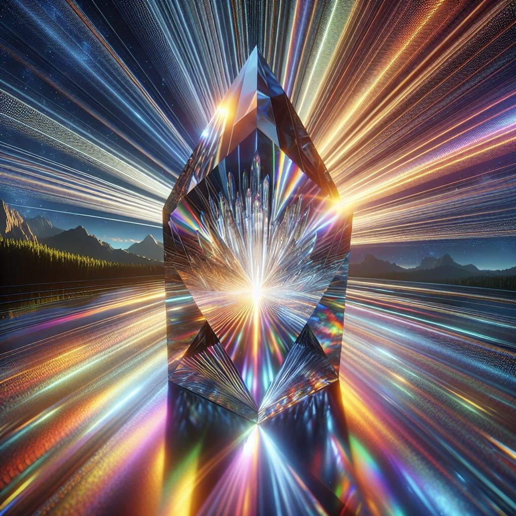 Hyperrealistic Light Spectrum Through Glass