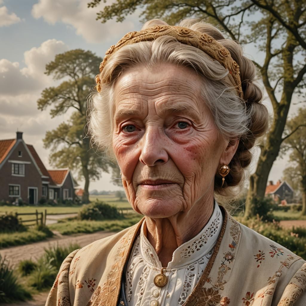 Dutch Golden Age Portrait of Elderly Woman