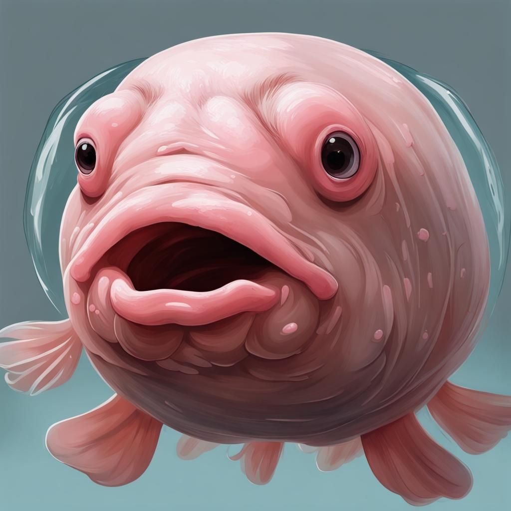 Cute Blobfish with Big Nose