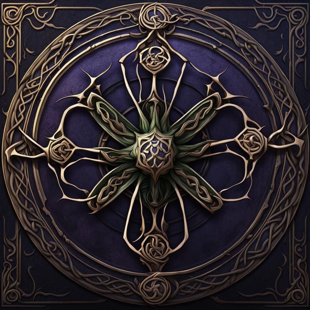 Dark Elf Clan Celtic Symbol Tarot Card