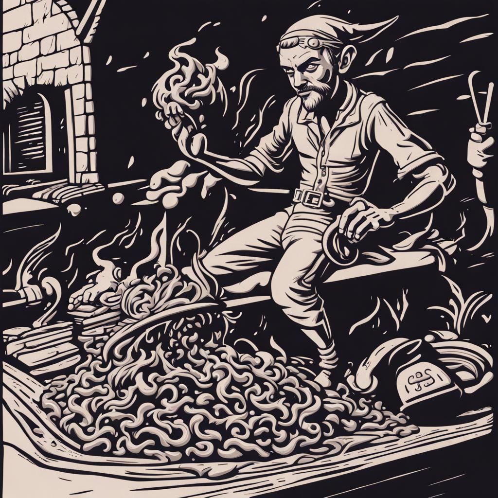 Elf Burning the Midnight Oil