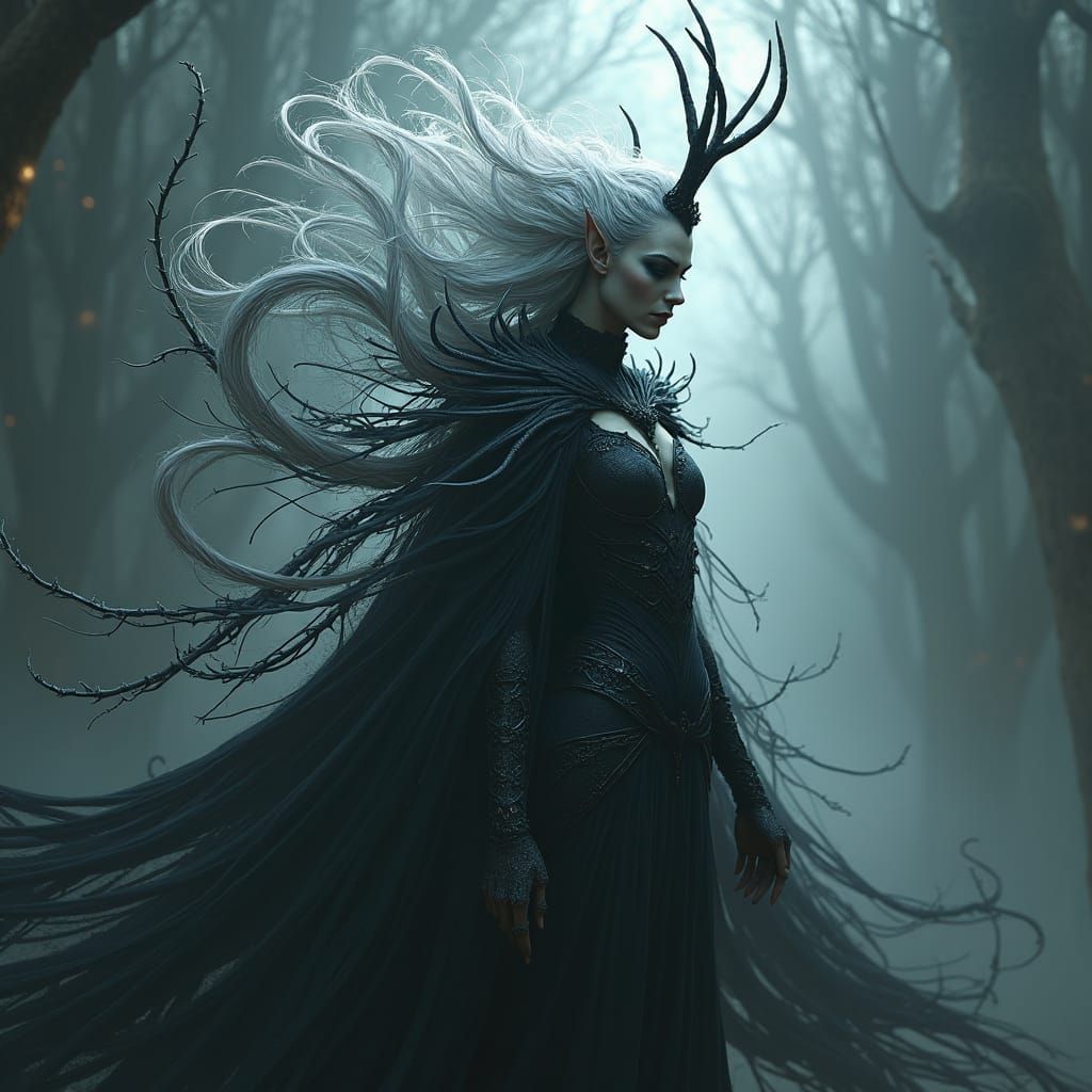 Dark Elf Pythia: Malevolent Energy in Dark Futurism