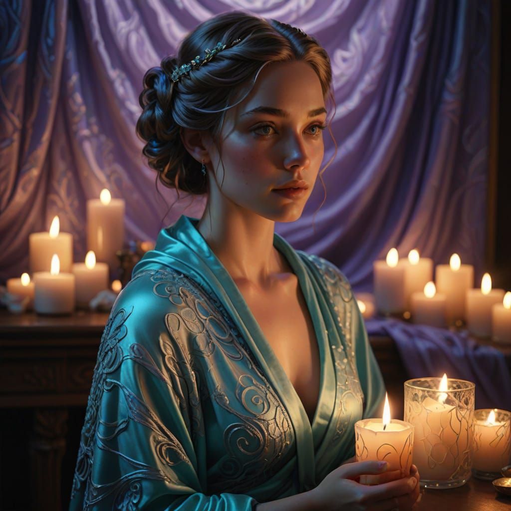 Ethereal Goddess of Beauty in Luxurious Wax Sculpture