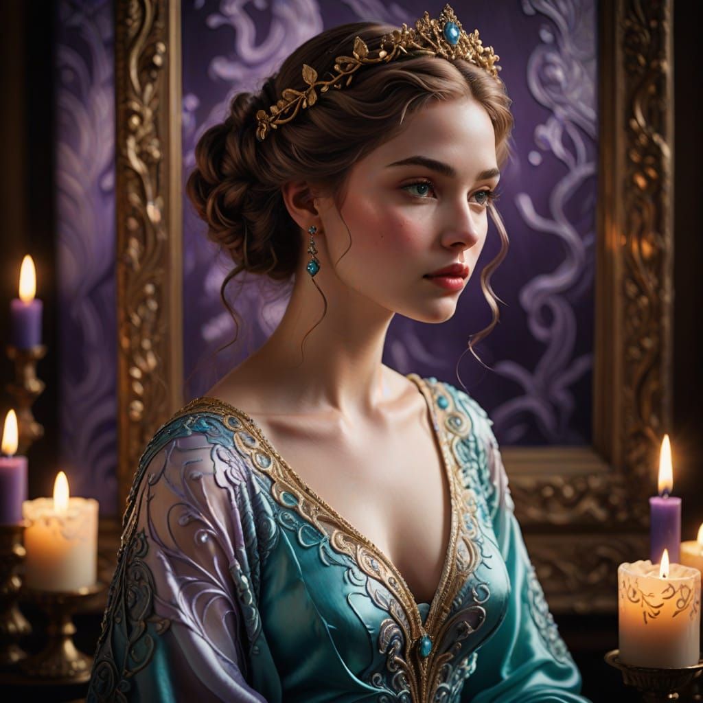 Ethereal Goddess in Luxurious Wax Sculpture