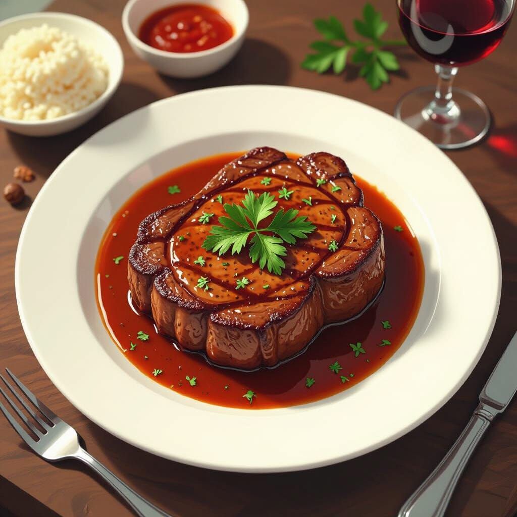 Mouth-Watering Culinary Scene in Vibrant Colors