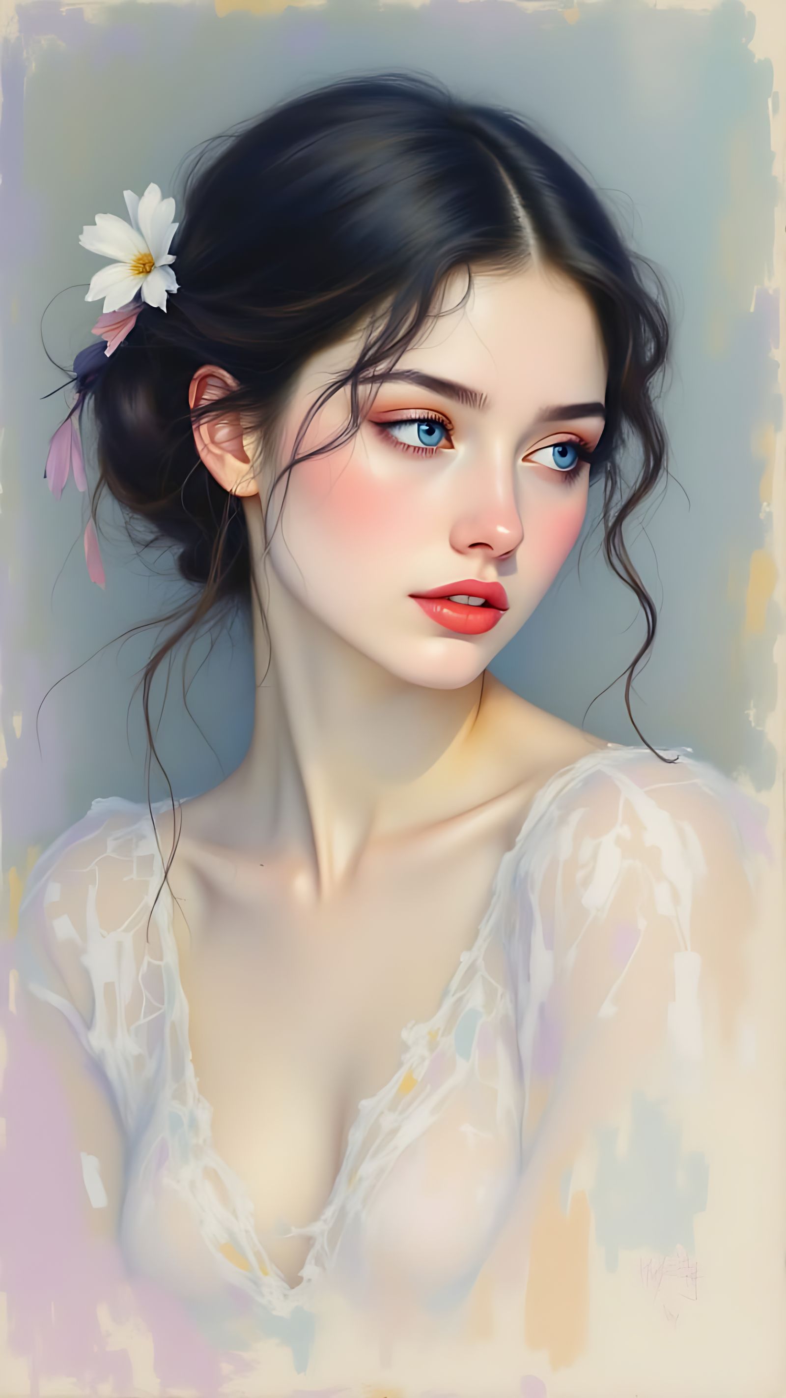 Enchanting Dreamer in Soft Pastel Hues