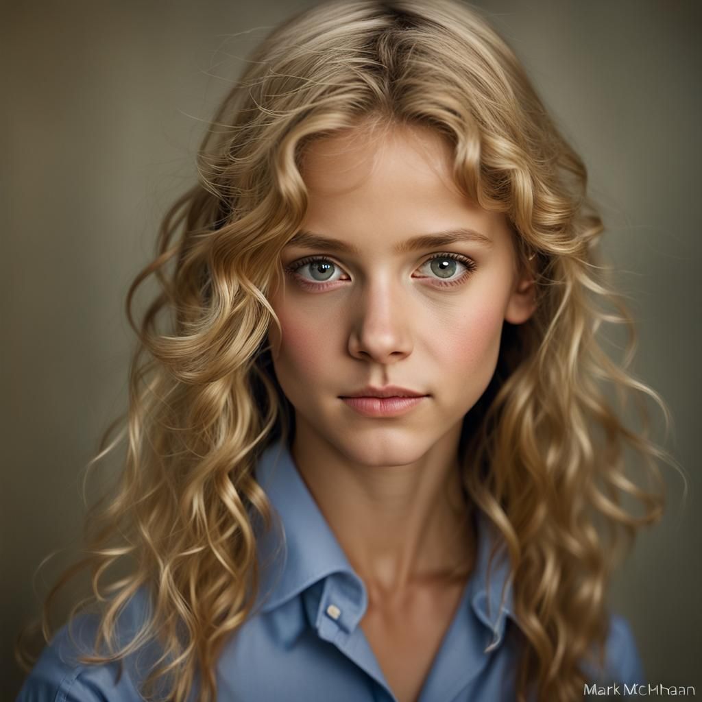 Professional Portrait of a Girl with Blond Hair