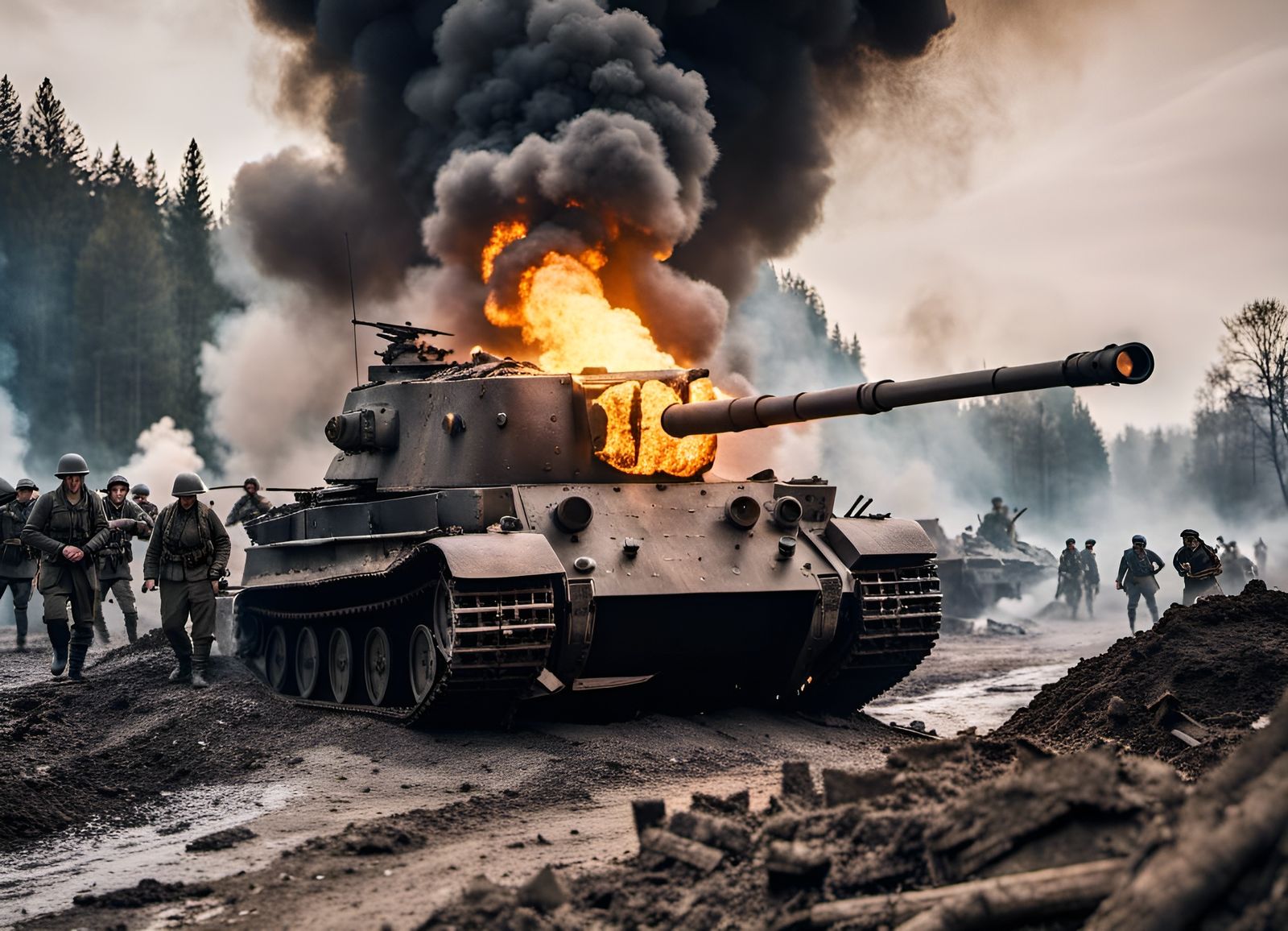 WWII Aftermath: Explosions and Panic in Apocalyptic Ardennes