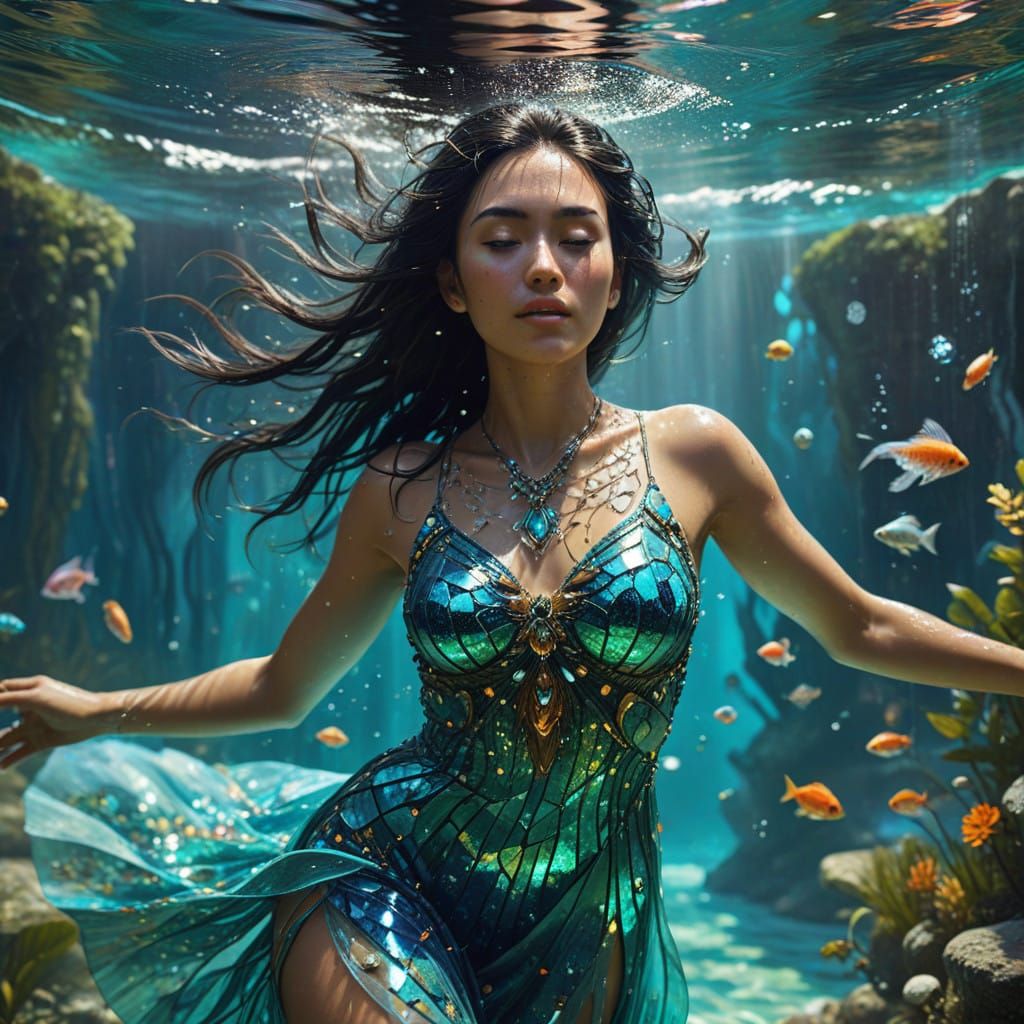 Serene Angel in Turquoise Splendor